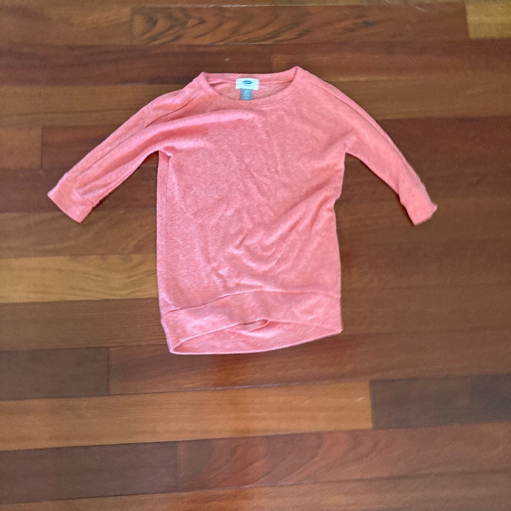 Kids 6-7 (girls) Salmon Long Sleeved Sweater